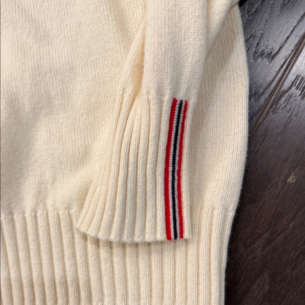Cream Amundsen BNWT Half-Zip Knit Sweater with Ribbed Collar - Picture 7 of 13
